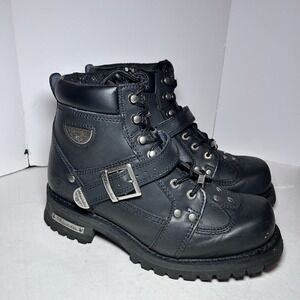 Men's Milwaukee Sz 10D Road Captain Motorcycle Lace/Zip Boot